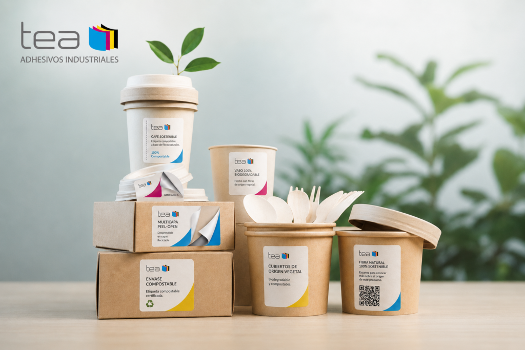 Revisión de etiquetas y envases para adaptarse al PPWR 2026 en entorno industrial - TEA Adhesivos
