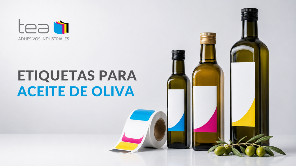 Botellas de aceite de oliva con etiquetas adhesivas personalizadas