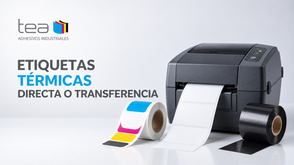 Bobinas de etiquetas térmicas preparadas para imprimir códigos y datos variables