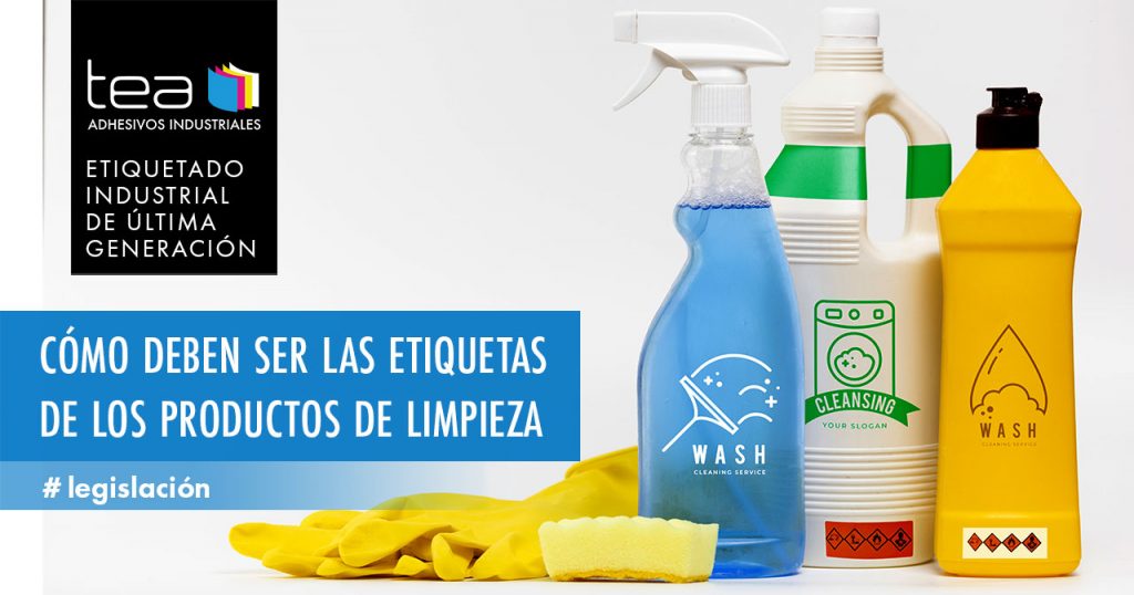 Etiquetas de productos de limpieza